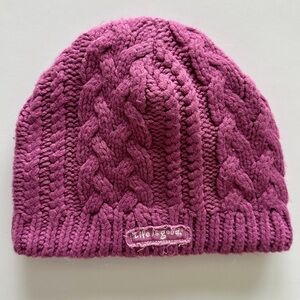 Life Is Good Purple Cable Knit Hat